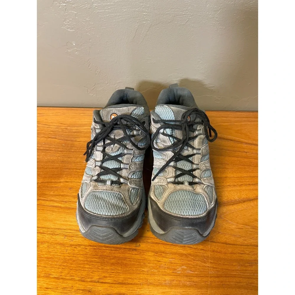 Merrell Moab 2 Hiking Shoes Womens 7.5 Blue Brown All Terrain Outdoor Trail